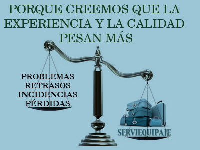 Elija la calidad y la solución a todos sus problemas en el envío de maletas